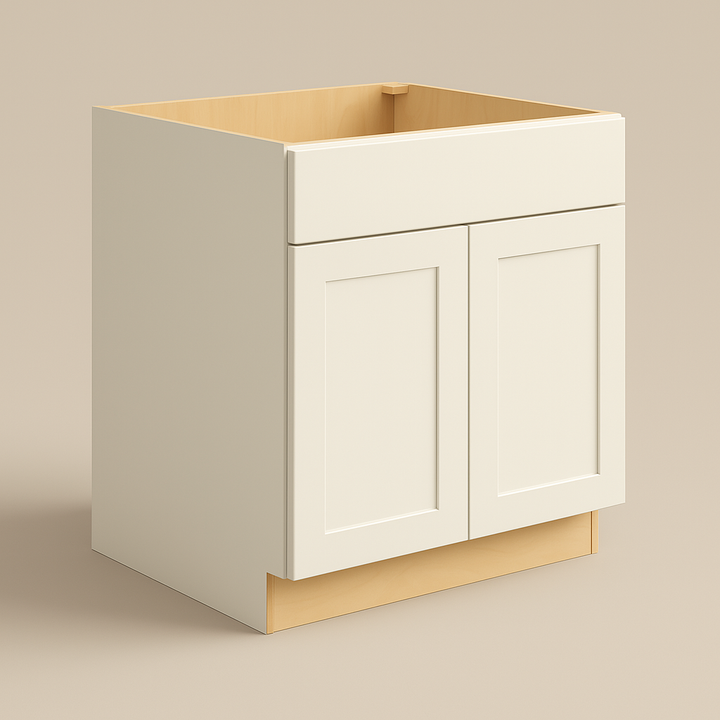 Hampton Bay Avondale Shaker Sink Base Kitchen Cabinet, Antique White