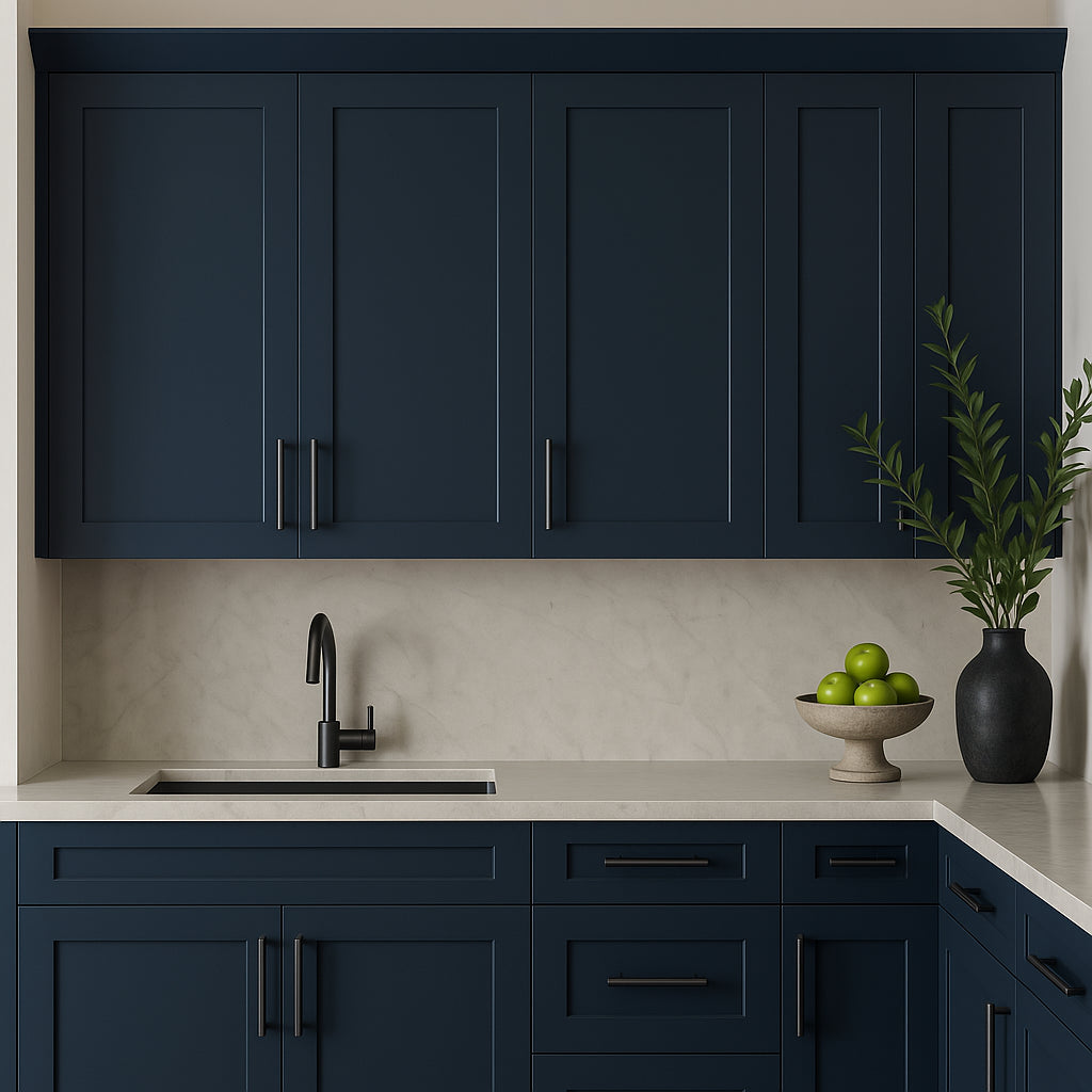 Hampton Bay Ink Blue Shaker Wall Kitchen Cabinet - 36 in. W x 12 in. D x 36 in. H