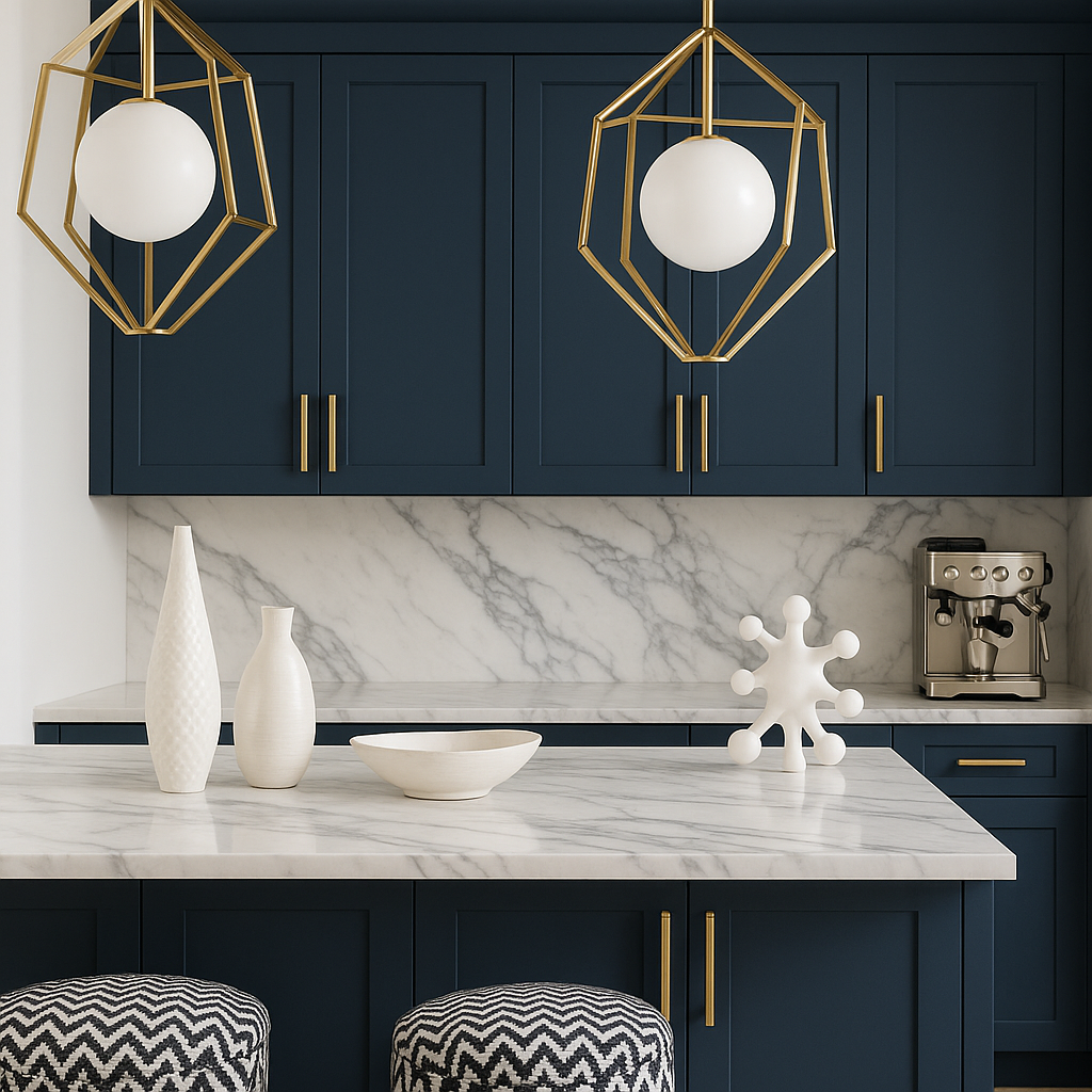 Hampton Bay Ink Blue Shaker Wall Kitchen Cabinet - 36 in. W x 12 in. D x 36 in. H