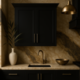 Hampton Bay Avondale 36 in. Shaker Wall Kitchen Cabinet in Raven Black