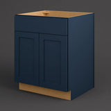 Hampton Bay Avondale Ink Blue Shaker Base Kitchen Cabinet, 27 in. W x 24 in. D x 34.5 in. H