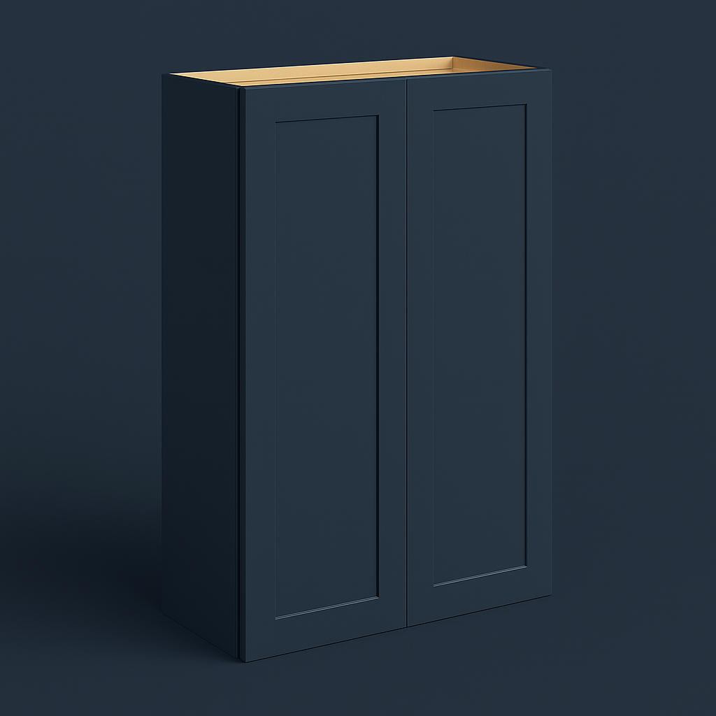 Hampton Bay Avondale Ink Blue Shaker Wall Kitchen Cabinet - 30x12x42