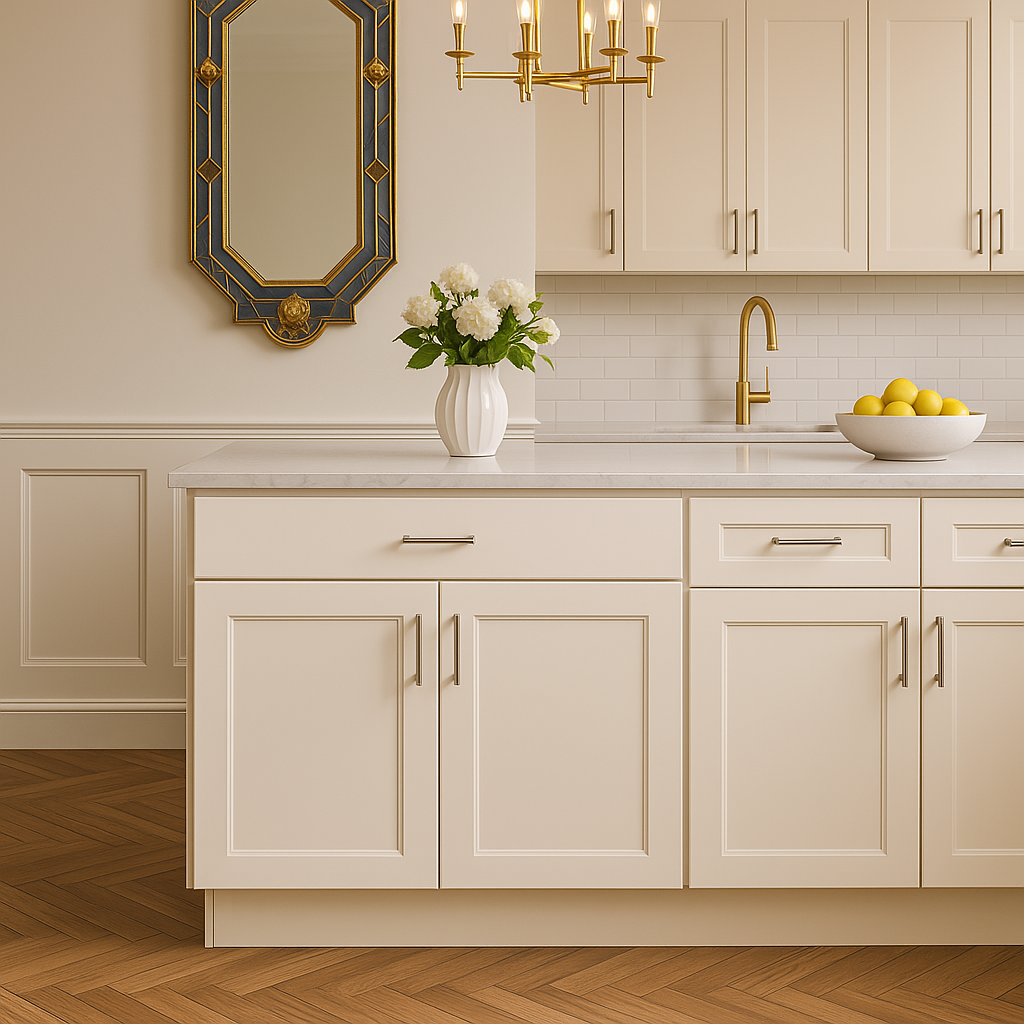 Hampton Bay Avondale 30-inch Shaker Base Kitchen Cabinet in Antique White