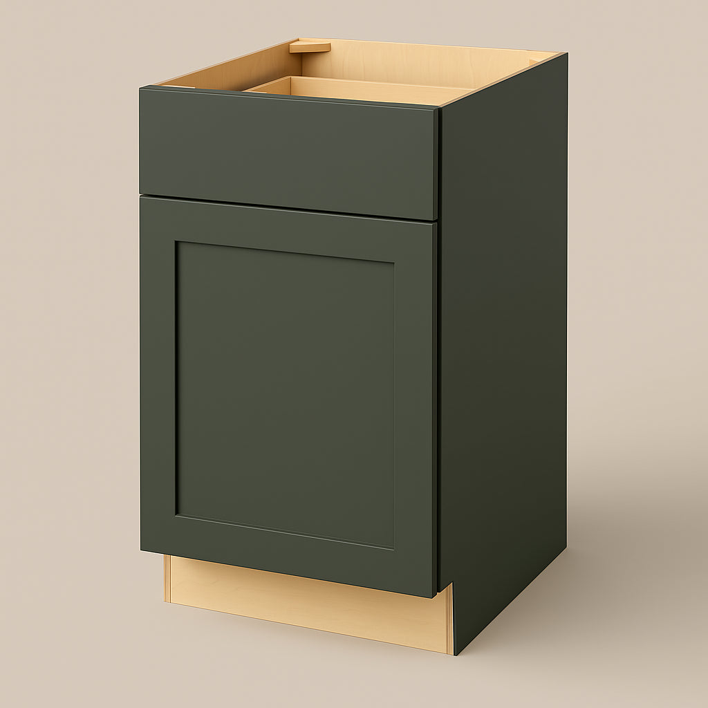 Hampton Bay Avondale 21" Shaker Base Kitchen Cabinet in Fern Green