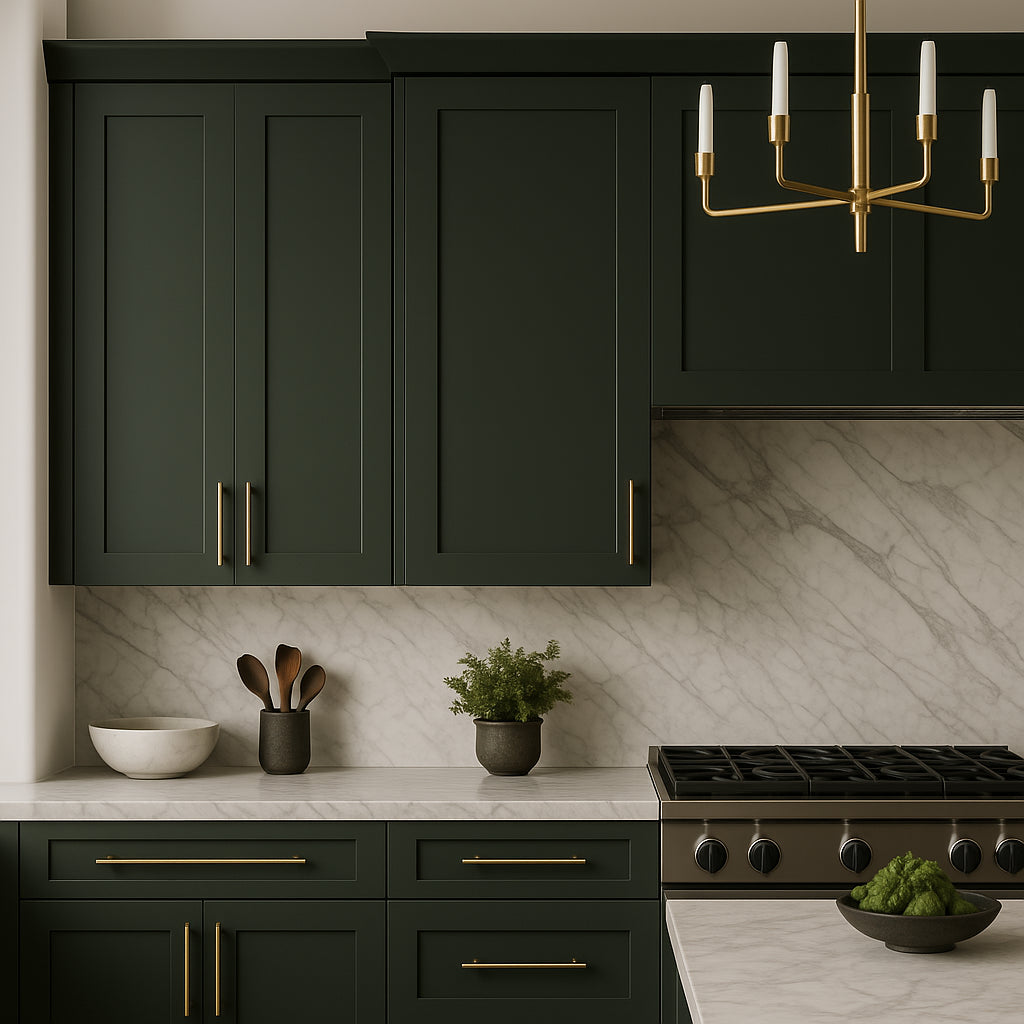 Hampton Bay Avondale 36-inch Fern Green Shaker Wall Kitchen Cabinet