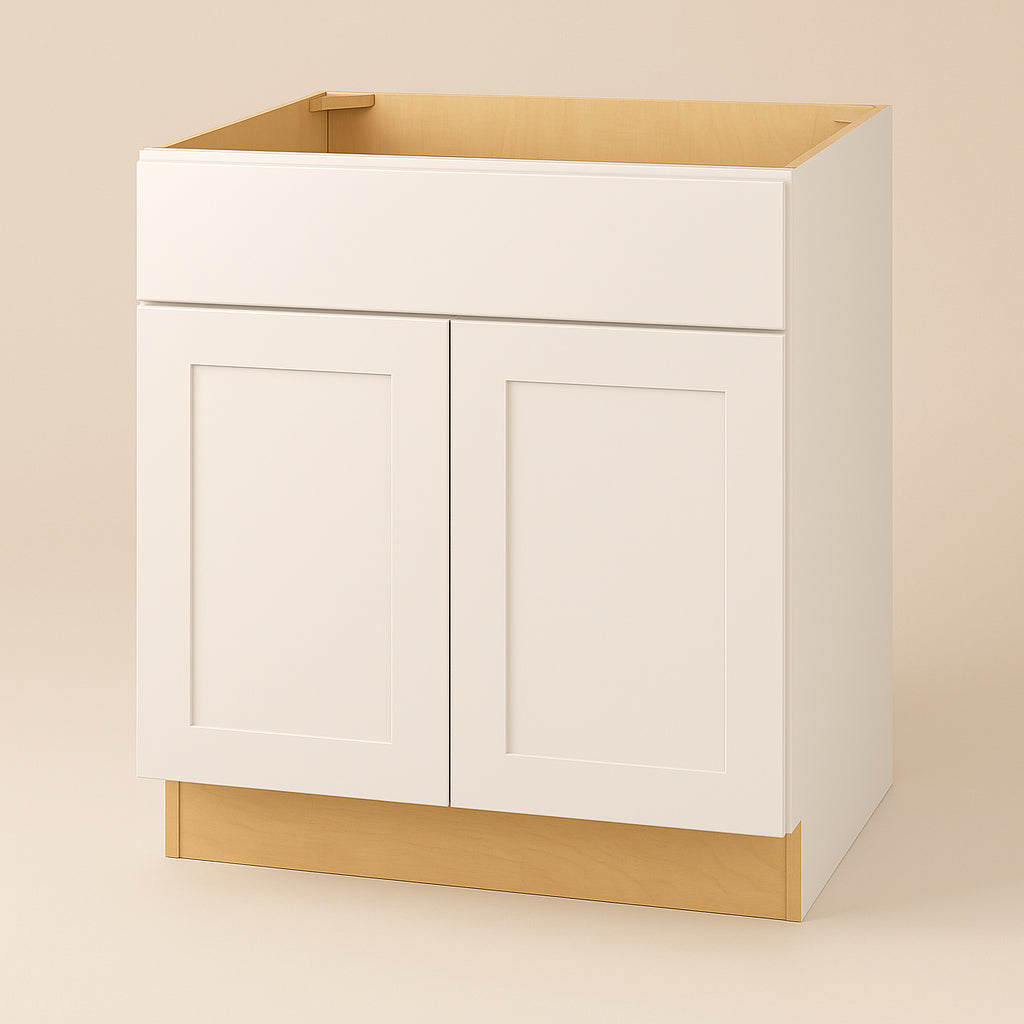 Hampton Bay Avondale Shaker Sink Base Kitchen Cabinet, Antique White