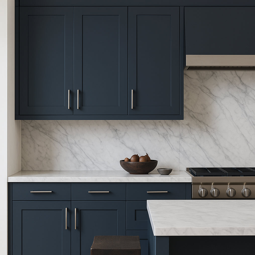 Hampton Bay Avondale Ink Blue Shaker Wall Kitchen Cabinet - 36x12x42