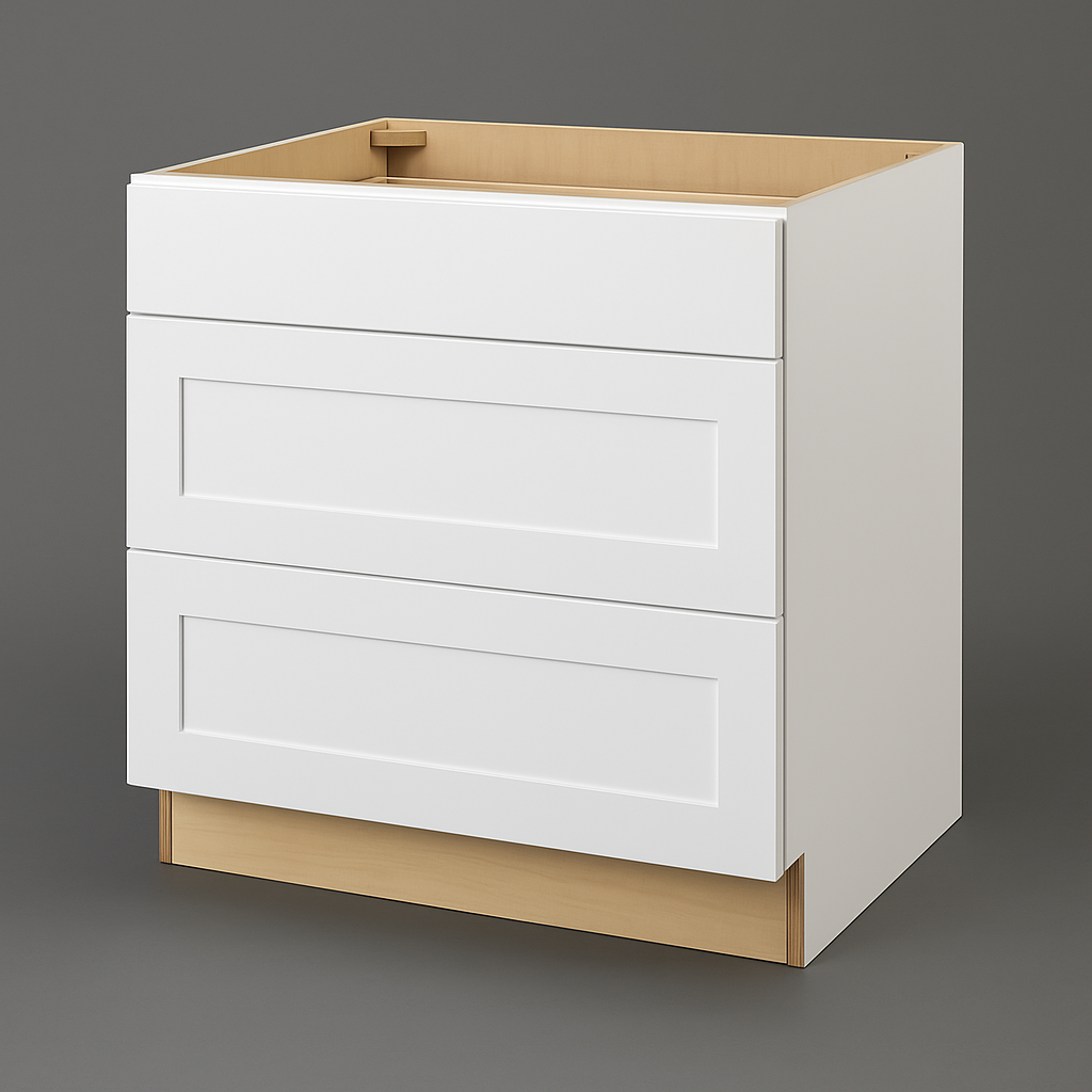 Hampton Bay Avondale 36 in. Ready to Assemble Plywood Shaker Drawer Base Kitchen Cabinet in Alpine White