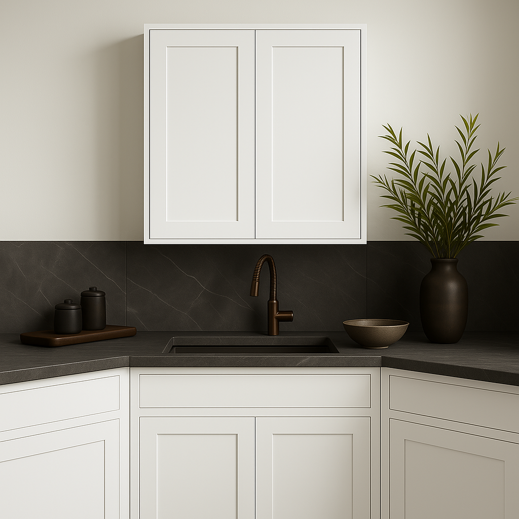 Hampton Bay Avondale 36 in. W x 12 in. D x 42 in. H Ready to Assemble Plywood Shaker Wall Kitchen Cabinet in Alpine White