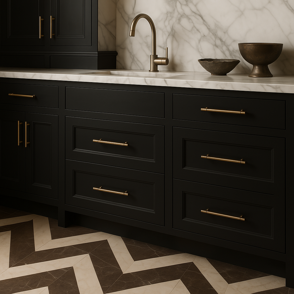 Hampton Bay Avondale 18-inch Shaker Drawer Base Cabinet in Raven Black