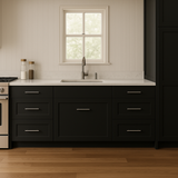 Hampton Bay Avondale 18-inch Shaker Drawer Base Cabinet in Raven Black