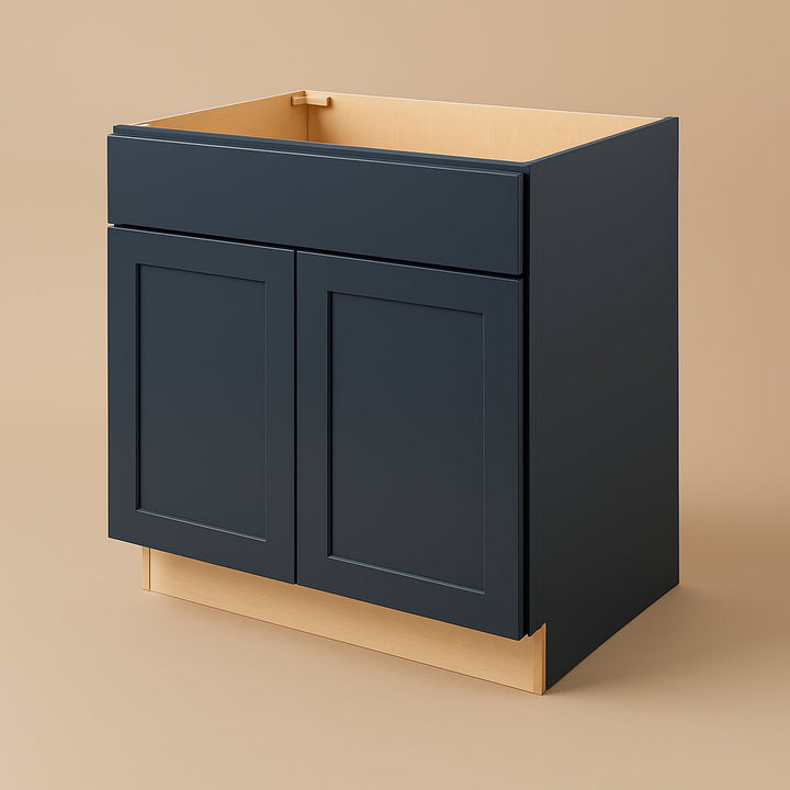 Hampton Bay Avondale Ink Blue Shaker Base Kitchen Cabinet - 36 in. W x 24 in. D x 34.5 in. H