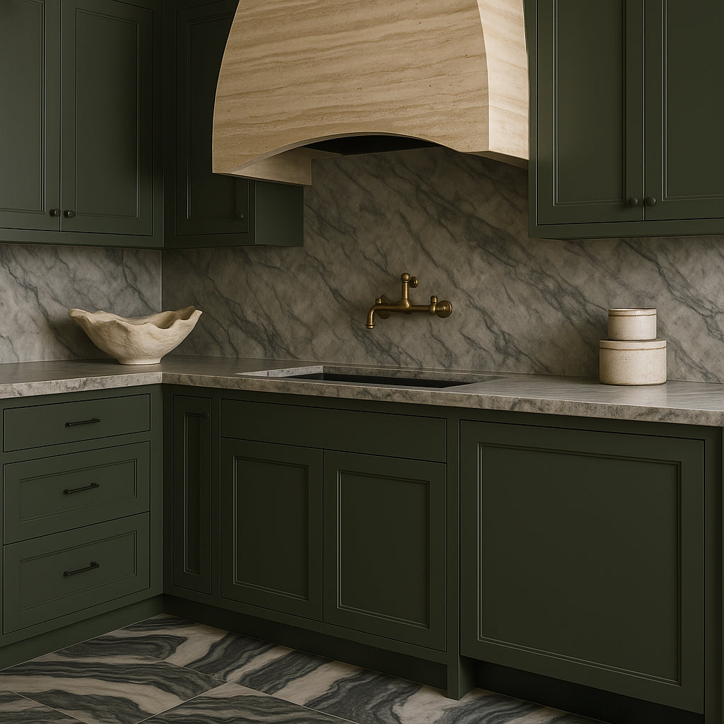 Hampton Bay Avondale 36-inch Fern Green Shaker Base Kitchen Cabinet