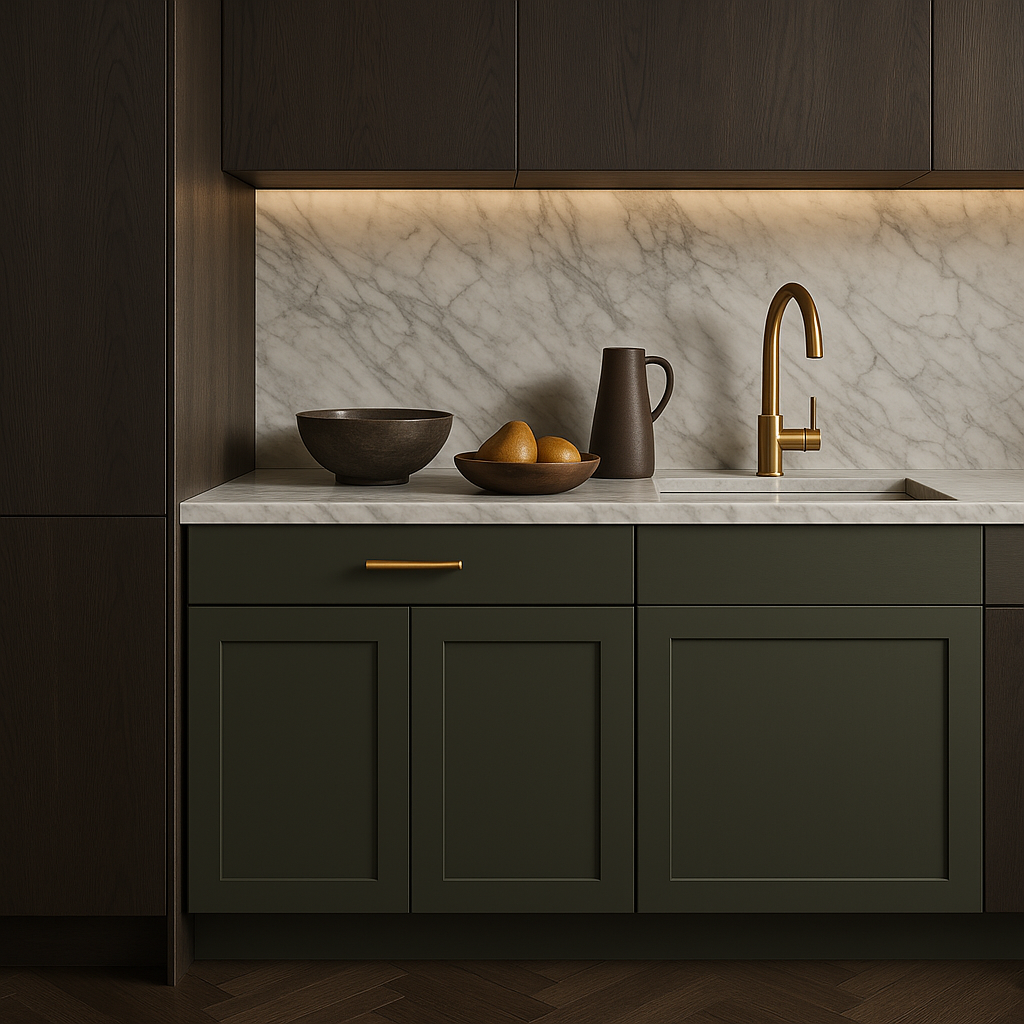 Hampton Bay Avondale 36-inch Fern Green Shaker Base Kitchen Cabinet