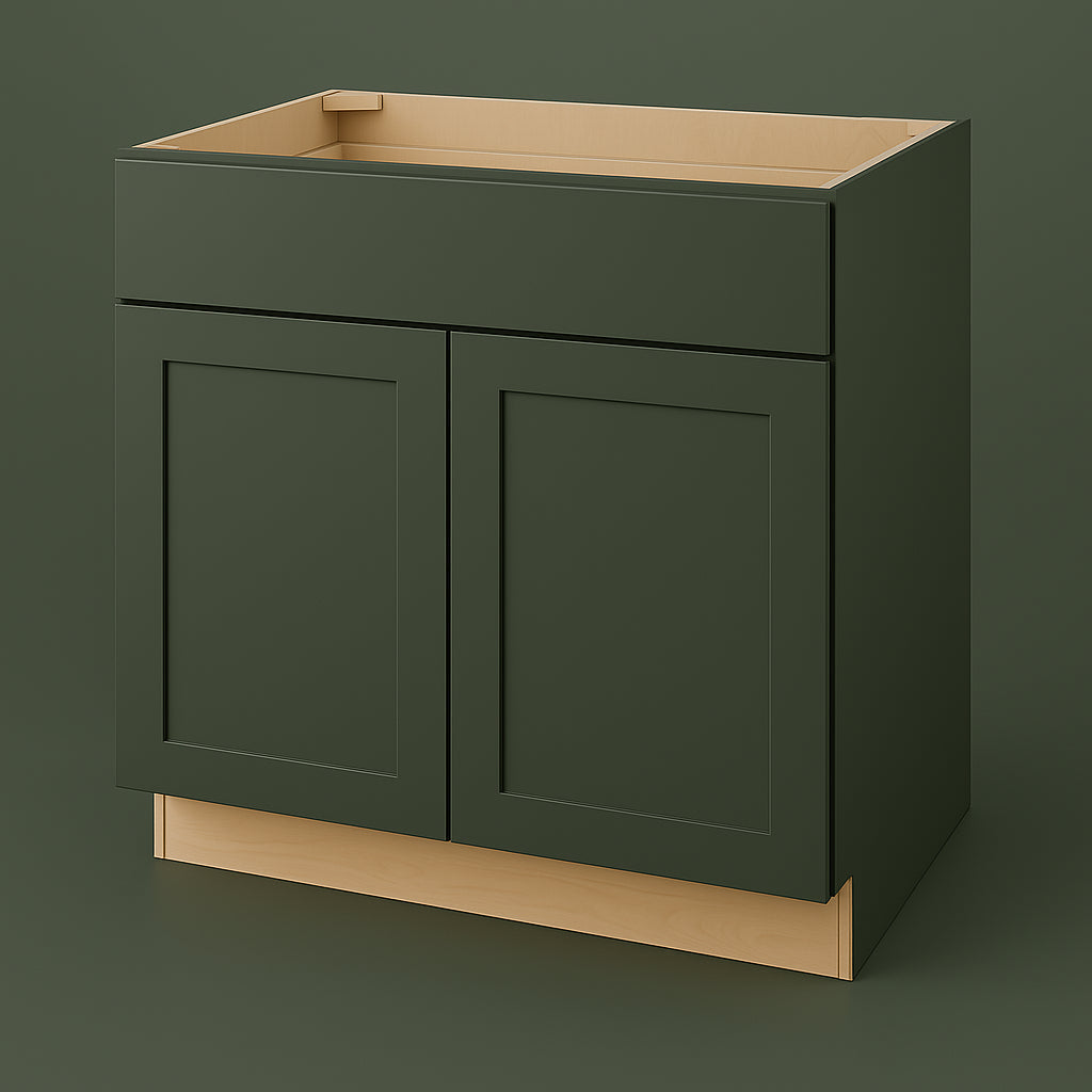 Hampton Bay Avondale 36-inch Fern Green Shaker Base Kitchen Cabinet
