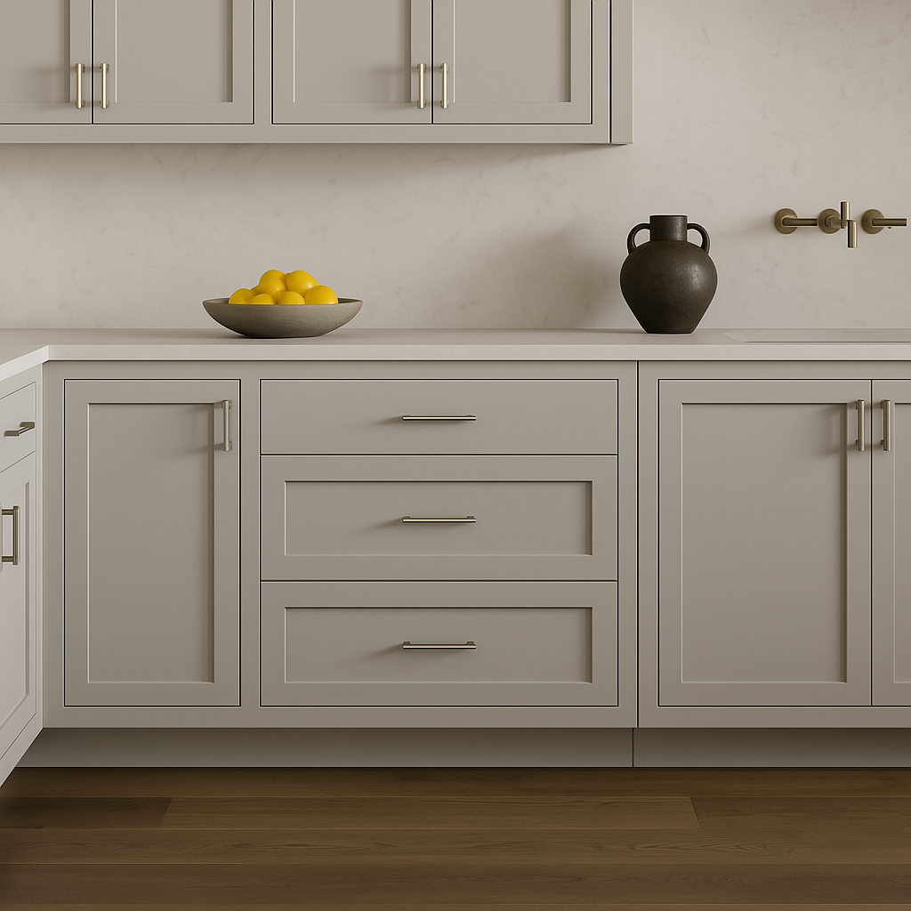Hampton Bay Avondale 36-inch Dove Gray Shaker Drawer Base Cabinet