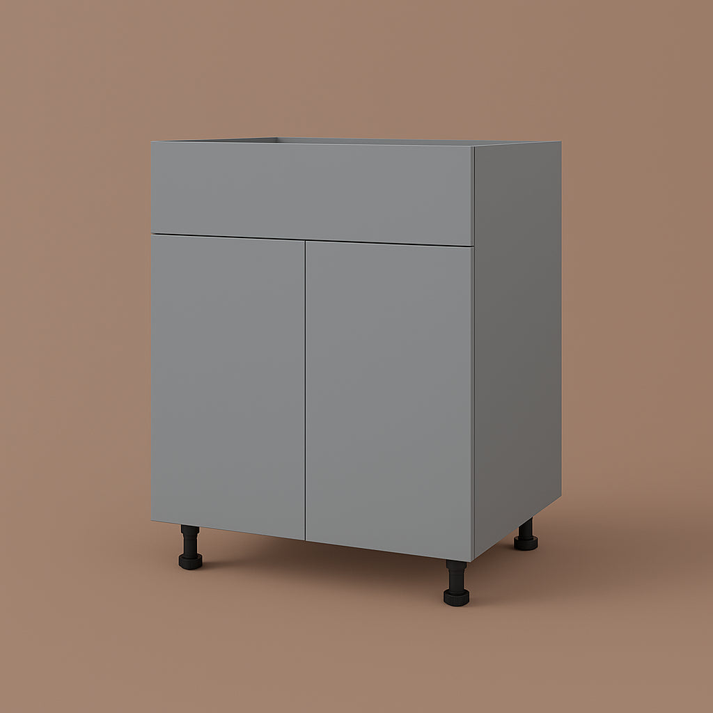 Cambridge Radiance Matte Grey Slab Base Kitchen Cabinet - 30 in. W x 24 in. D x 34.5 in. H