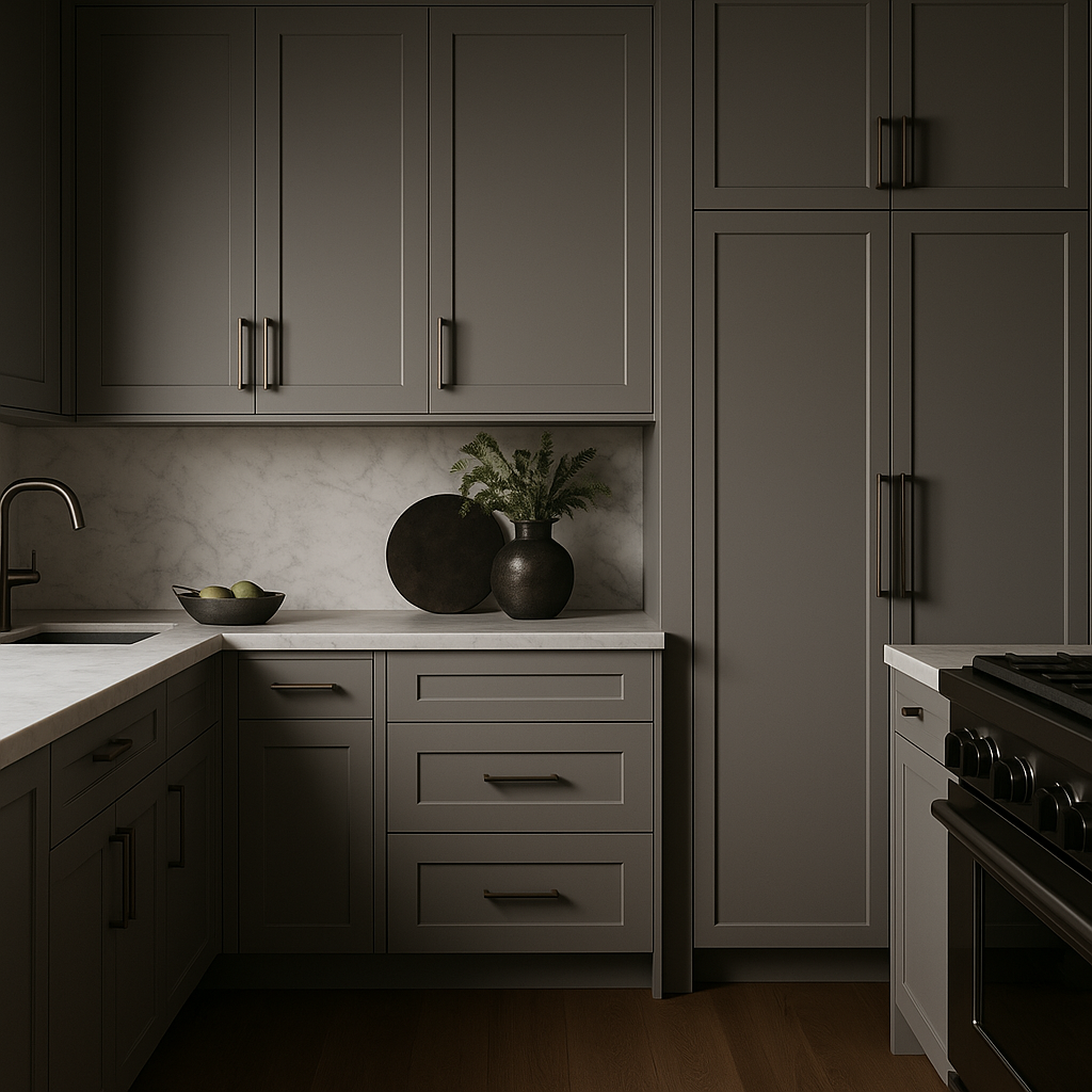 MILL'S PRIDE Richmond Vesuvius Gray Shaker Kitchen Cabinet - Ready to Assemble