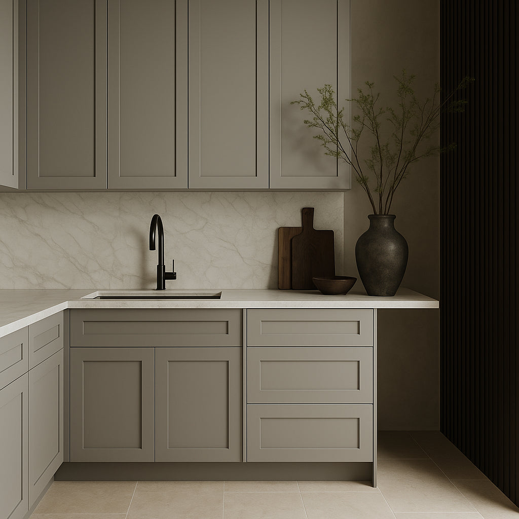 MILL'S PRIDE Richmond Vesuvius Gray Shaker Kitchen Cabinet - Ready to Assemble
