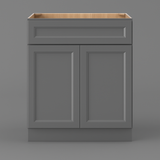 PELHAM & WHITE Keyport Shaker Charcoal Base Kitchen Cabinet - 30 in. W x 24 in. D x 34.5 in. H