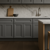 PELHAM & WHITE Keyport Shaker Charcoal Base Kitchen Cabinet - 30 in. W x 24 in. D x 34.5 in. H