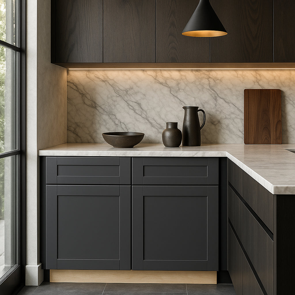 MILL'S PRIDE Richmond Venetian Onyx Shaker Base Kitchen Cabinet - Soft Close, Ready to Assemble