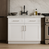 MILL'S PRIDE Richmond Verona White Shaker Base Kitchen Cabinet - 36 in W x 24 in D x 34.5 in H