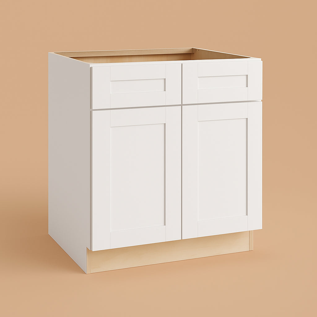 MILL'S PRIDE Richmond Verona White Shaker Base Kitchen Cabinet - 36 in W x 24 in D x 34.5 in H