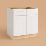 MILL'S PRIDE Richmond Verona White Shaker Base Kitchen Cabinet - 36 in W x 24 in D x 34.5 in H