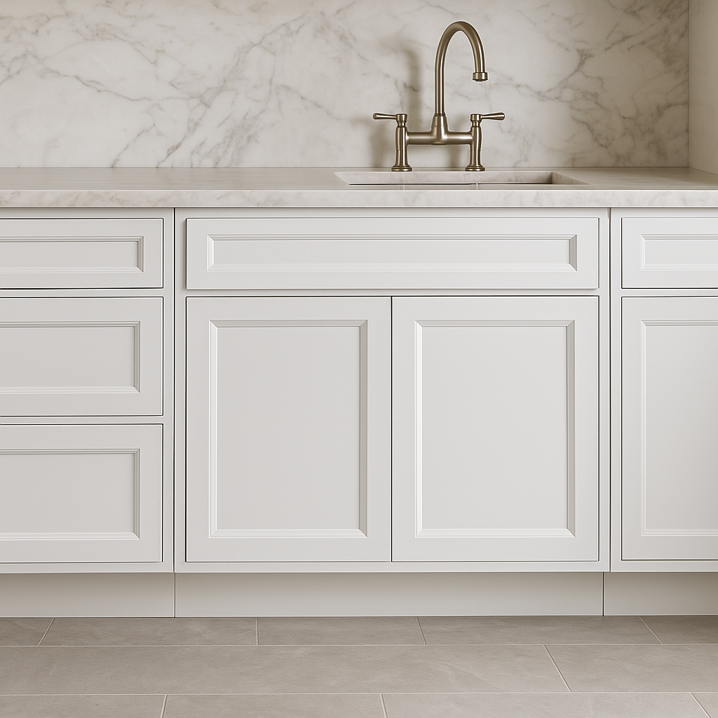 PELHAM & WHITE Keyport Shaker 30" White Plywood Kitchen Cabinet