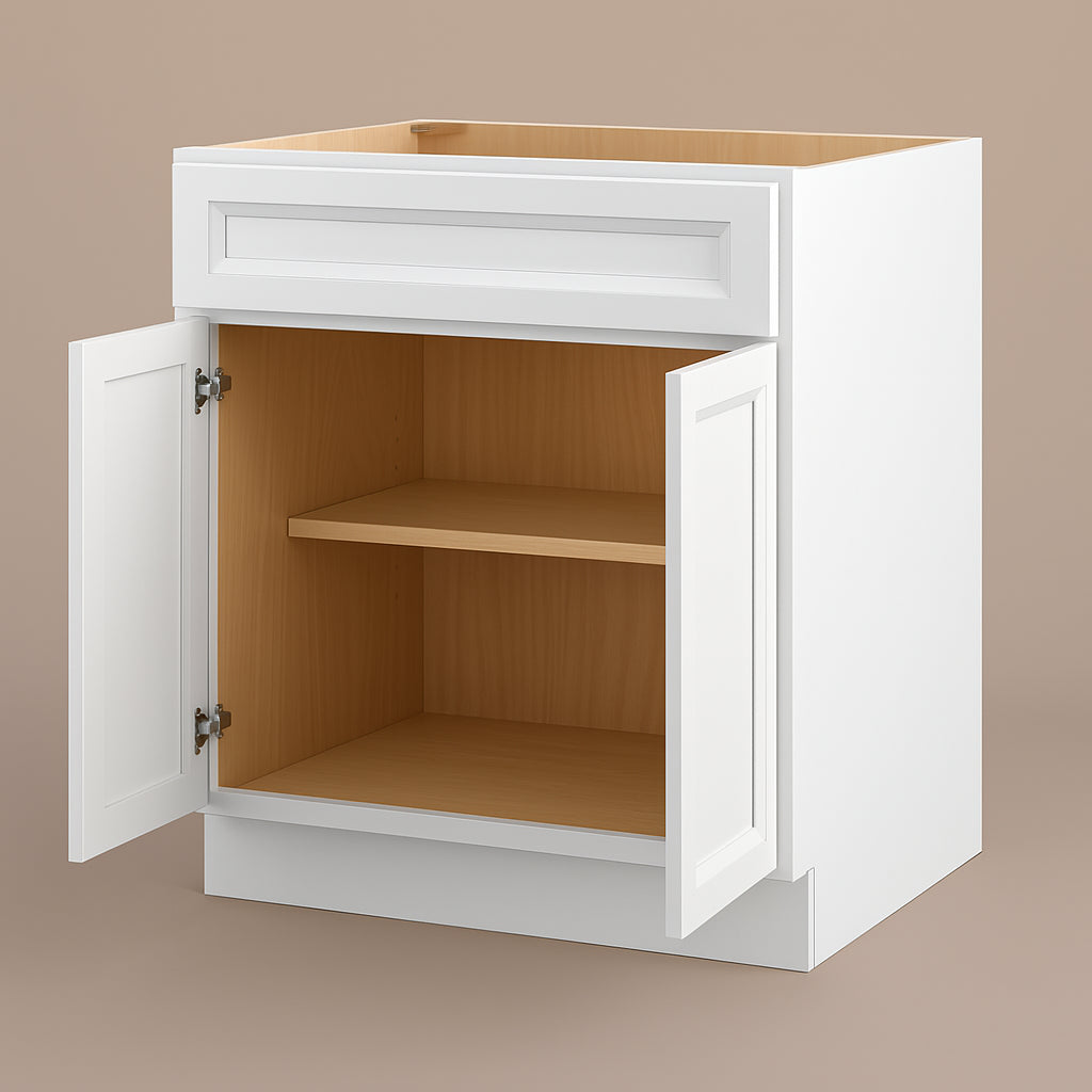 PELHAM & WHITE Keyport Shaker 30" White Plywood Kitchen Cabinet