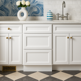 PELHAM & WHITE Keyport Shaker Drawer Base Kitchen Cabinet, White, Tool-Free Assembly