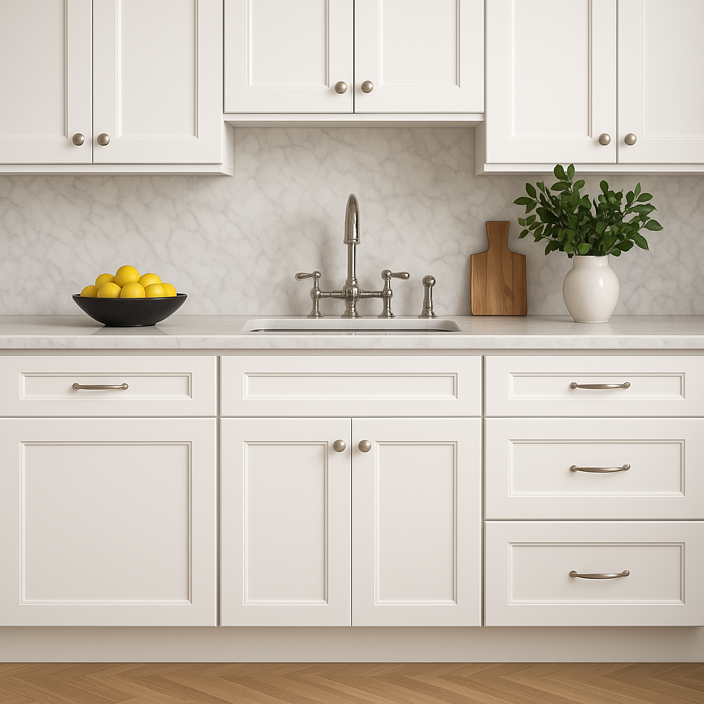 PELHAM & WHITE Keyport Shaker 24" White Plywood Kitchen Cabinet