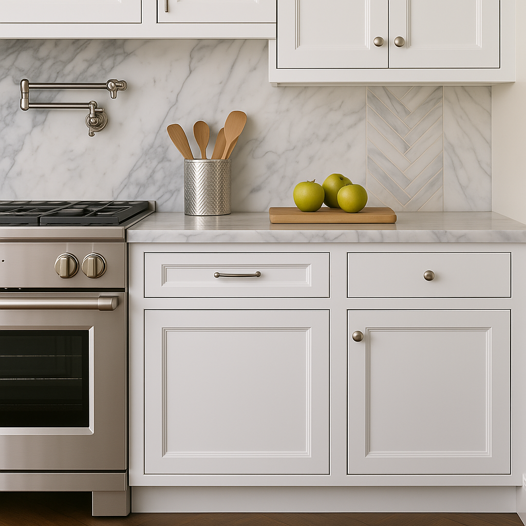 PELHAM & WHITE Keyport Shaker 24" White Plywood Kitchen Cabinet