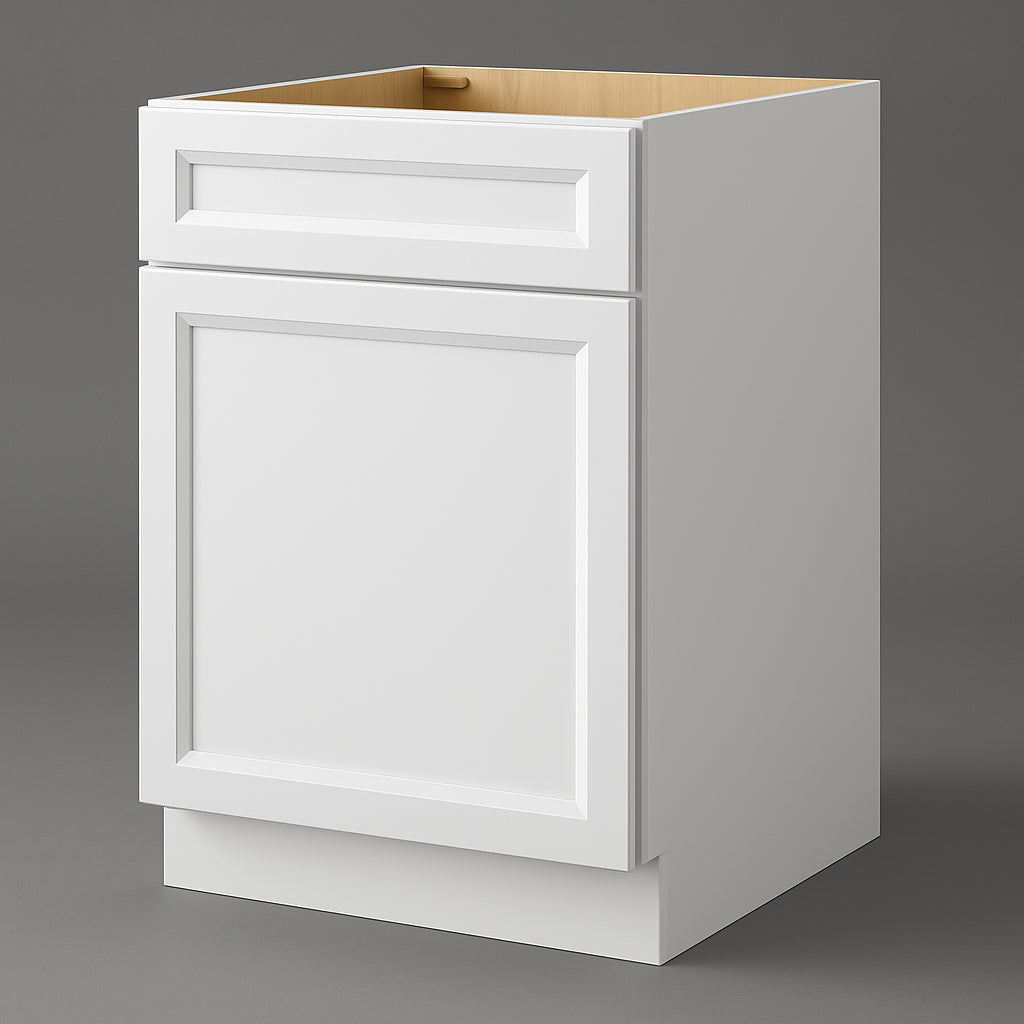 PELHAM & WHITE Keyport Shaker 24" White Plywood Kitchen Cabinet