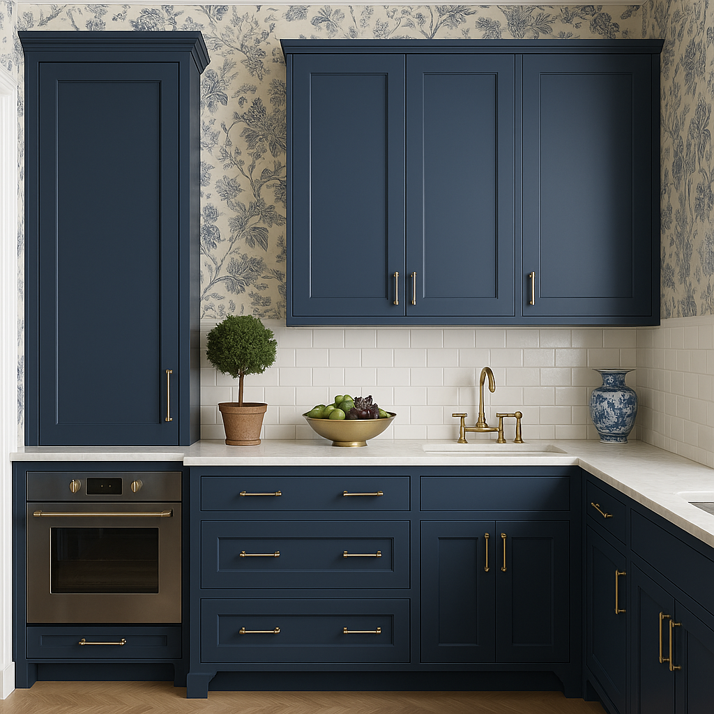 MILL'S PRIDE Valencia Blue Shaker Wall Kitchen Cabinet - 30" W x 12" D x 36" H