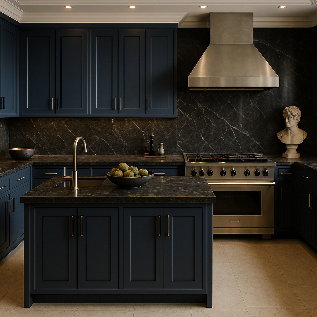 MILL'S PRIDE Valencia Blue Shaker Wall Kitchen Cabinet - 30" W x 12" D x 42" H