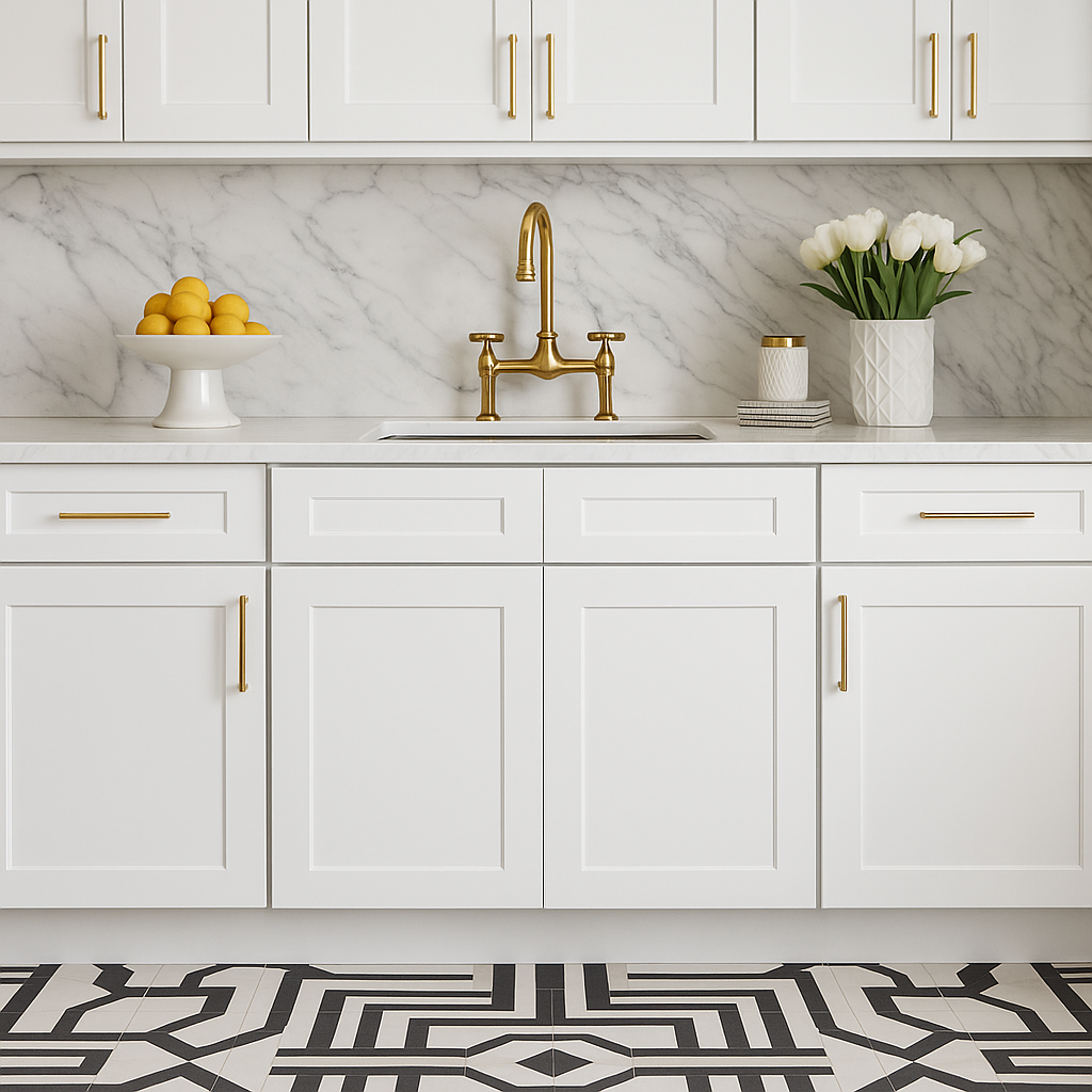 Design House Brookings Solid Wood Shaker Base Kitchen Cabinet, White, 36x34.5x24 in.