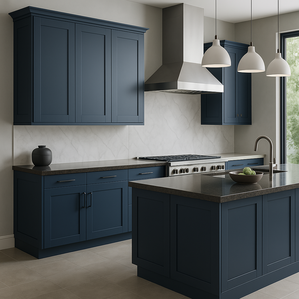 MILL'S PRIDE Valencia Blue Shaker Wall Kitchen Cabinet - Ready to Assemble