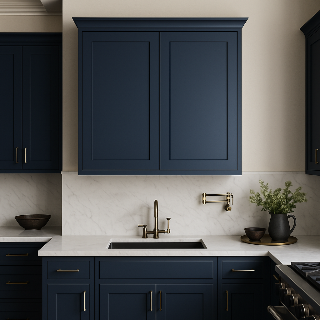 MILL'S PRIDE Valencia Blue Shaker Wall Kitchen Cabinet - Ready to Assemble