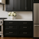 Hampton Bay Avondale 36 in. Shaker Drawer Base Cabinet in Raven Black
