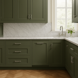 Hampton Bay Avondale 30-inch Shaker Drawer Base Cabinet in Fern Green