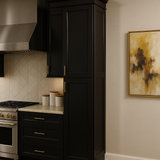 Hampton Bay Avondale 18 in. W x 24 in. D x 96 in. H Ready to Assemble Plywood Shaker Pantry Kitchen Cabinet in Raven Black