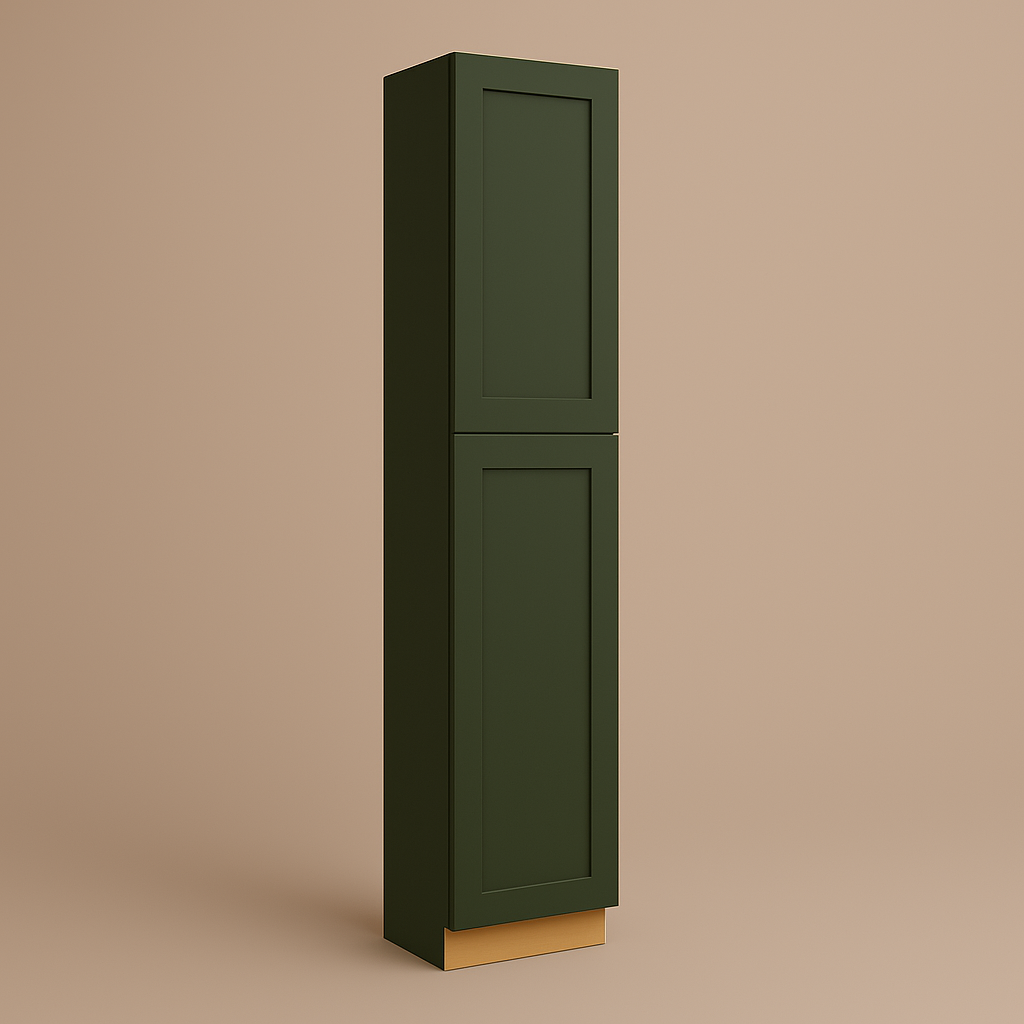 Hampton Bay Avondale 18 in. W x 24 in. D x 96 in. H Shaker Pantry Cabinet in Fern Green