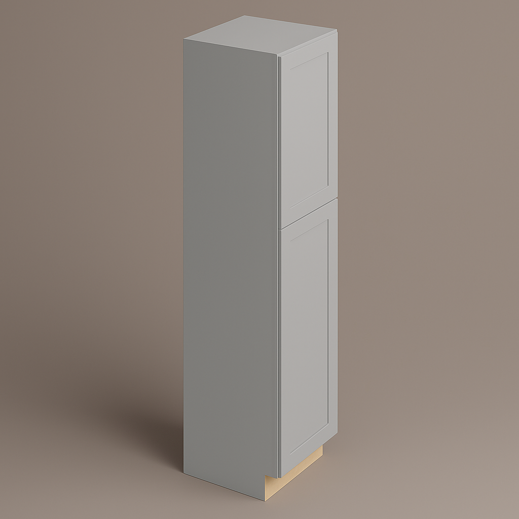Hampton Bay Avondale Shaker Pantry Kitchen Cabinet, Dove Gray, 18x24x90 in.