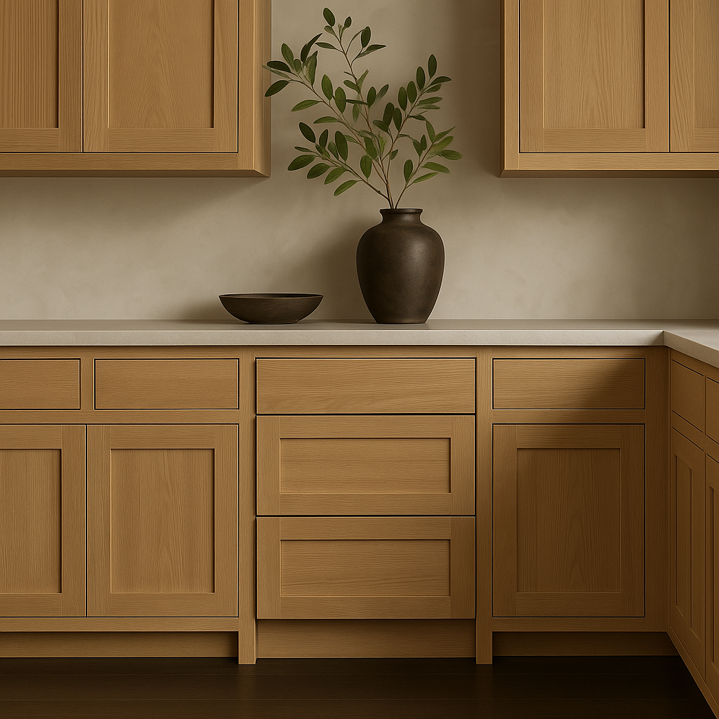 Hampton Bay Avondale 24" Shaker Drawer Base Cabinet in White Oak