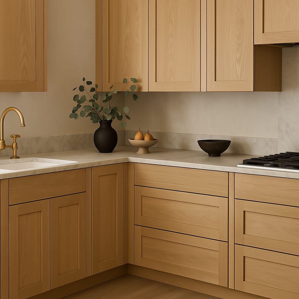 Hampton Bay Avondale 24" Shaker Drawer Base Cabinet in White Oak