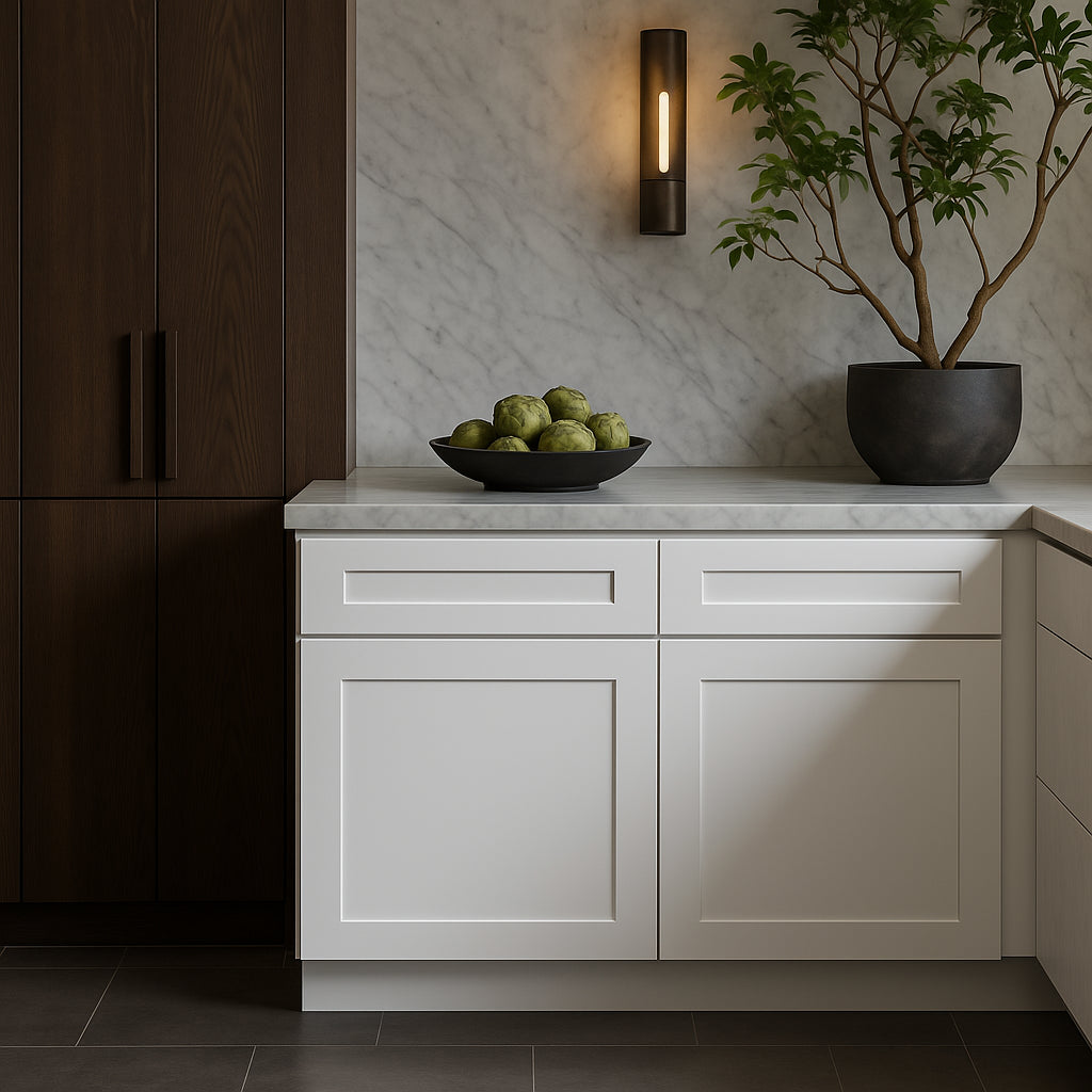Design House Brookings White Shaker Base Kitchen Cabinet - 48x34.5x24 in.