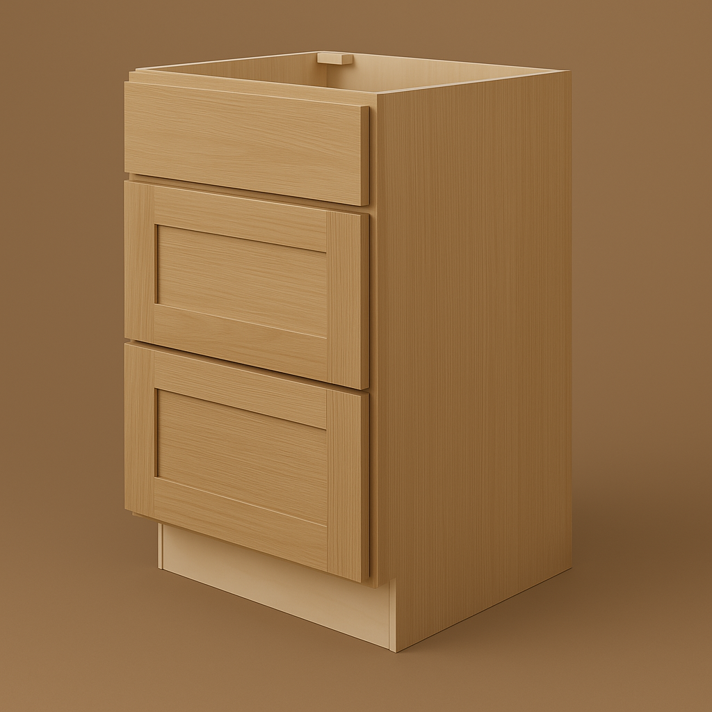 Hampton Bay Avondale 18-inch Shaker Drawer Base Cabinet in White Oak