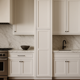 HOMEIBRO Shaker White Plywood Pantry Cabinet - 18" W x 24" D x 96" H